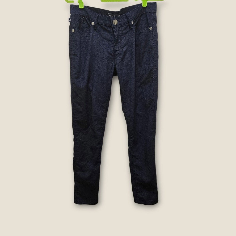 Rock & Republic Berlin Skinny Corduroy Jeans Womens‎ Size 10M Navy